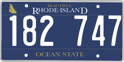 RI license plate 182747
