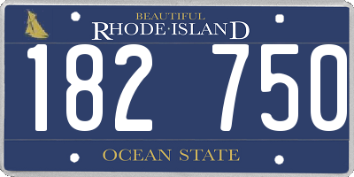 RI license plate 182750