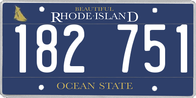 RI license plate 182751