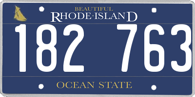 RI license plate 182763