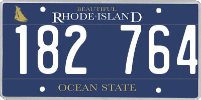RI license plate 182764