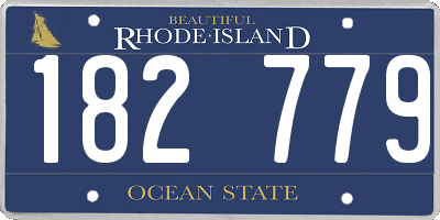 RI license plate 182779