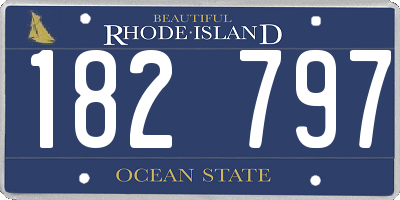 RI license plate 182797