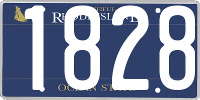 RI license plate 1828