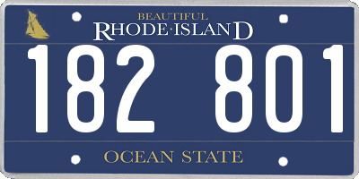 RI license plate 182801