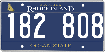 RI license plate 182808