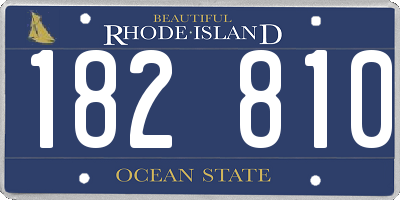 RI license plate 182810