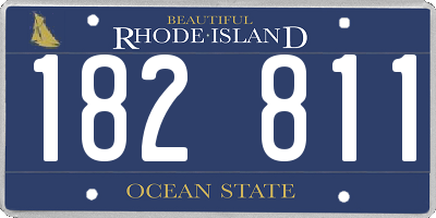 RI license plate 182811