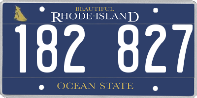 RI license plate 182827