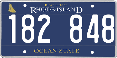 RI license plate 182848