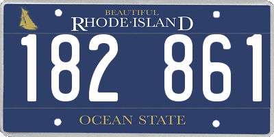 RI license plate 182861