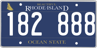 RI license plate 182888