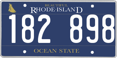 RI license plate 182898