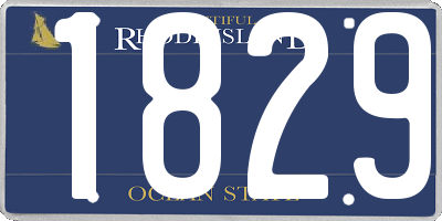 RI license plate 1829