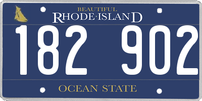 RI license plate 182902