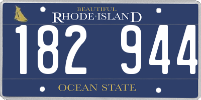 RI license plate 182944