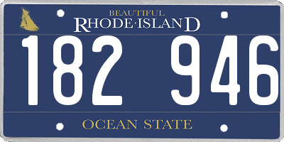 RI license plate 182946