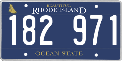 RI license plate 182971
