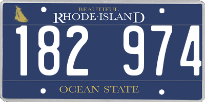 RI license plate 182974