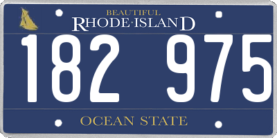 RI license plate 182975