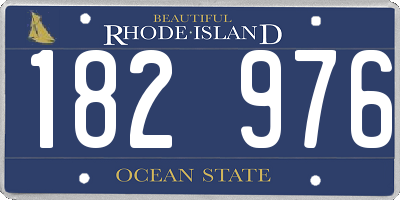 RI license plate 182976