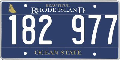 RI license plate 182977