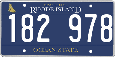 RI license plate 182978