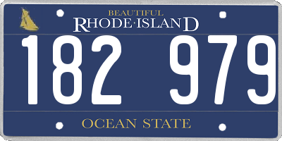 RI license plate 182979
