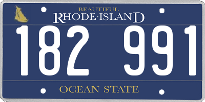 RI license plate 182991