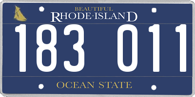 RI license plate 183011