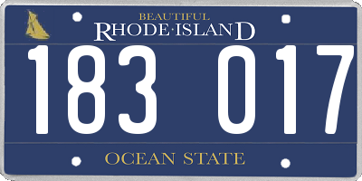 RI license plate 183017