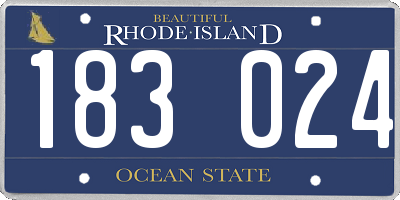 RI license plate 183024
