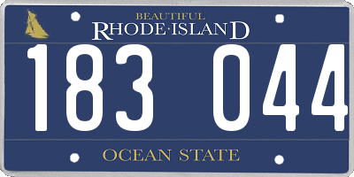 RI license plate 183044