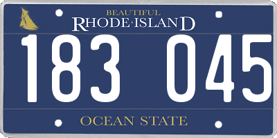 RI license plate 183045
