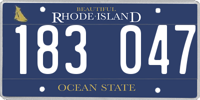 RI license plate 183047