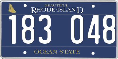 RI license plate 183048