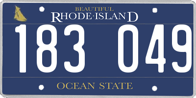 RI license plate 183049
