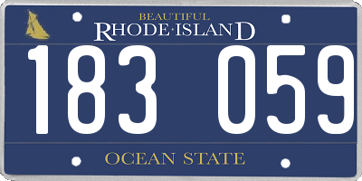 RI license plate 183059
