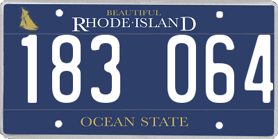 RI license plate 183064
