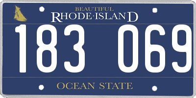 RI license plate 183069