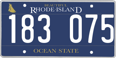 RI license plate 183075