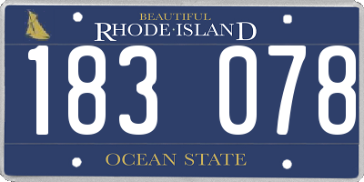 RI license plate 183078