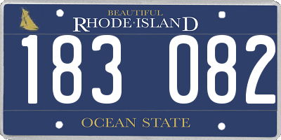 RI license plate 183082