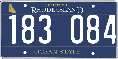 RI license plate 183084
