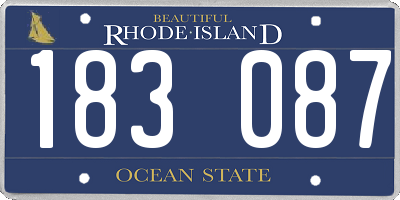 RI license plate 183087