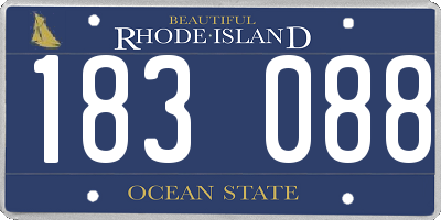 RI license plate 183088