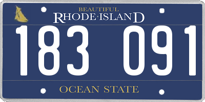 RI license plate 183091