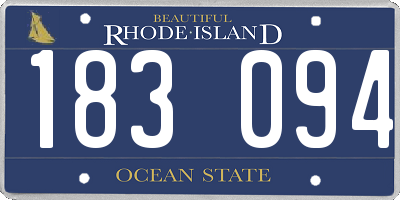 RI license plate 183094