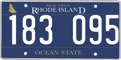 RI license plate 183095