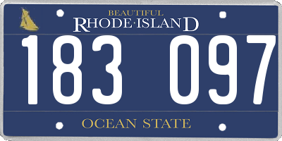 RI license plate 183097